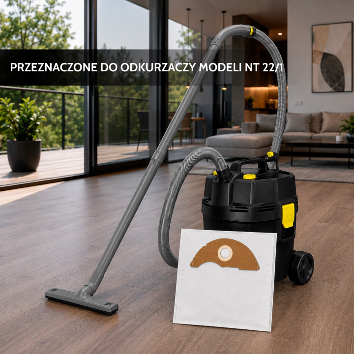 ZESTAW 10X WORKI DO ODKURZACZA KARCHER 10 SZTUK NT 22/1 Ap NT 22/1 Ap Te L SYNTETYCZNE