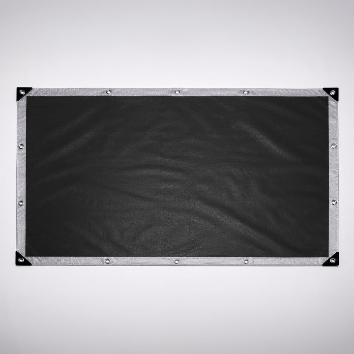 PLANDEKA PREMIUM SREBRNO CZARNA GRUBA MOCNA PŁACHTA MROZOODPORNA UV+ WZMACNIANA